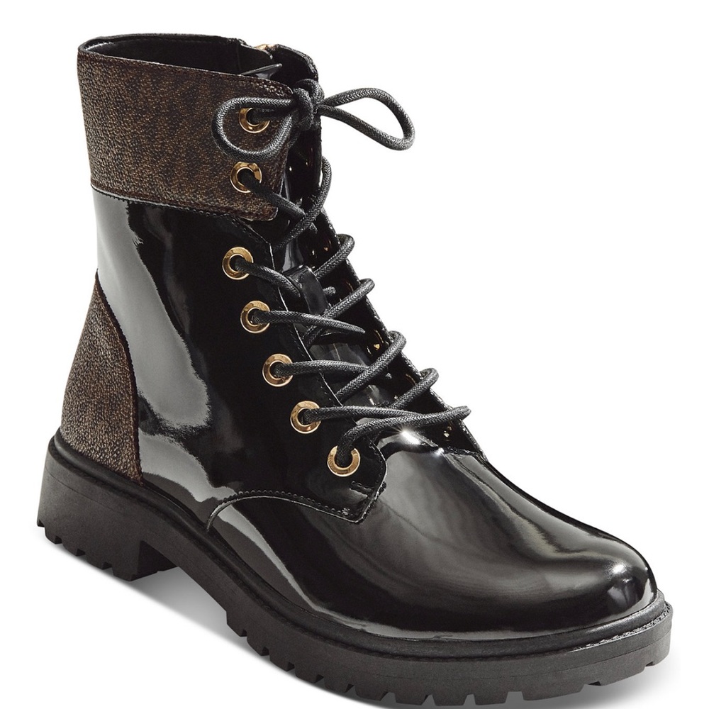 Mk Alistair lace -up lug sole combat boots. - Picture 3 of 5